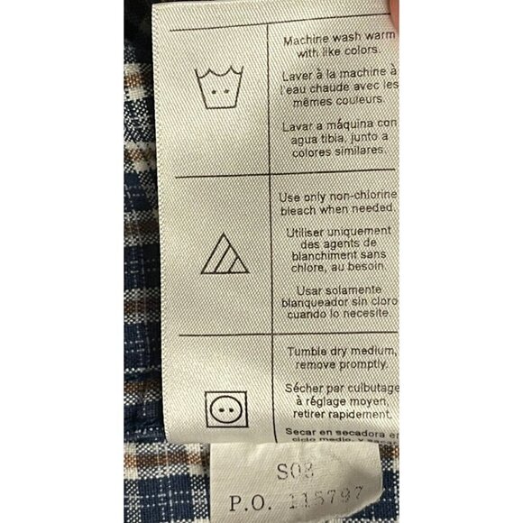 Vintage Carhartt Short Sleeve Men's Button Front 100% Cotton Shirt Plaid Size XL - Picture 5 of 9